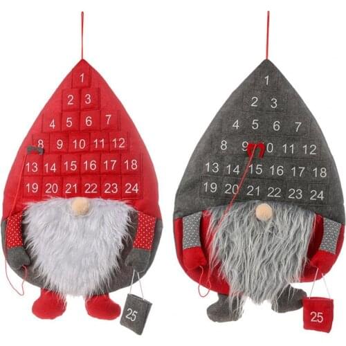 Christmas Style Wall Calendar Exquisite Fabric Texture Creative Dwarf Shape Touch Daily Planner Hanging Calendar Festival Gift