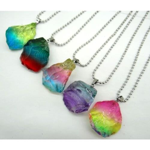 Natural Stone Turquoises Quartz Crystal tiger eye Irregular Charms Pendants For diy Jewelry Msaking necklace Accessories1pcs