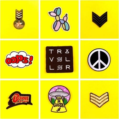 Punk Diy Badge Patches On Clothes Letter Embroidered Patch For Clothing Iron On Patches On Clothes Jacket Stripes Patch Sewing