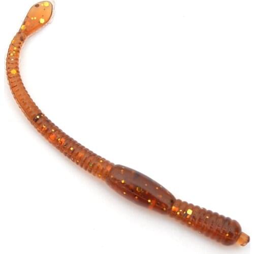 Earthworm Fishing Bait 20pcs/lot 8cm Silicone Luminous Simulation Smell Earthworm Fishing Lure Soft Worm Artificial Bait