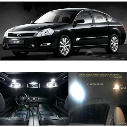 LED Interior Car Lights For Renault sm5 impression room dome map reading foot door lamp error free 13pc