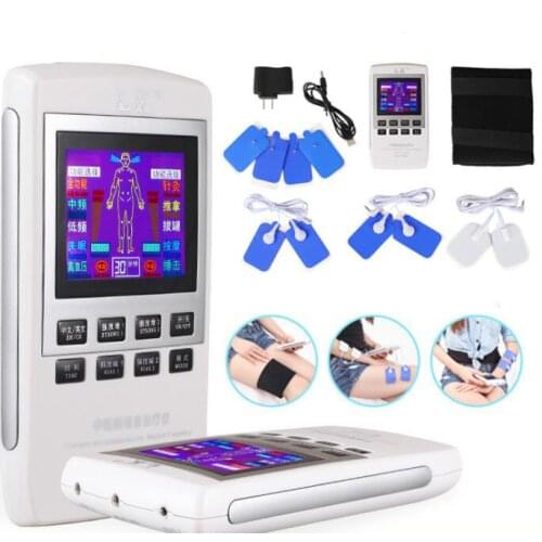 Tens Multi-Function Electric Massager Cupping Acupuncture Dual Frequency Physiotherapy Massage Machine EMS Muscle Stimulator