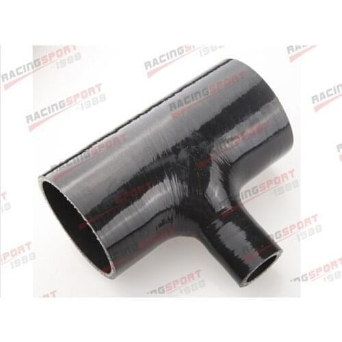 2" Silicone TPiece Hose Dump Valve Silicone Rubber Joiner Pipe Tee Black/Blue/Red