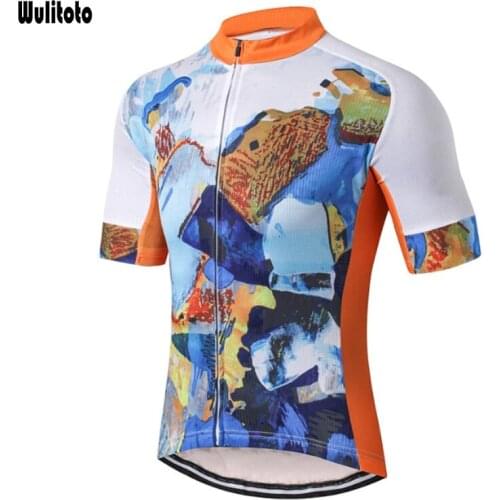 WULITOTO Outdoor Mountain Bike sport Short Sleeve Breathable Cycling Jersey For Men