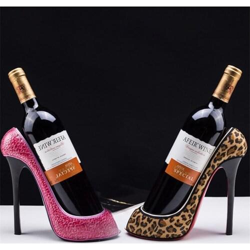 High Heel Shoe Wine Rack Wine Bottle Holder Stylish Rack Gift Basket Accessory Home Kitchen Bar Tools Red Wine Storage Holder