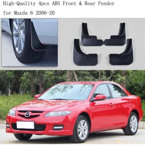 High-Quality 4pcs ABS Front & Rear Fender for Mazda 6 2006-20 Car Mud Flaps Splash Guard Mudguard Mudflaps Accessories