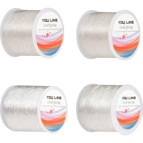 Jewelry wire, transparent crystal wire, strong bracelet elastic wire for jewelry making, elastic wire, white and firm