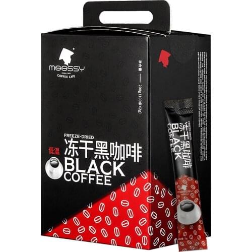 Freeze-Dried Black Coffee 100 Pieces Student Extra Strong Refreshing Instant Pure Bitter Ice Sugar-Free 0 Fat Light Card Fitness