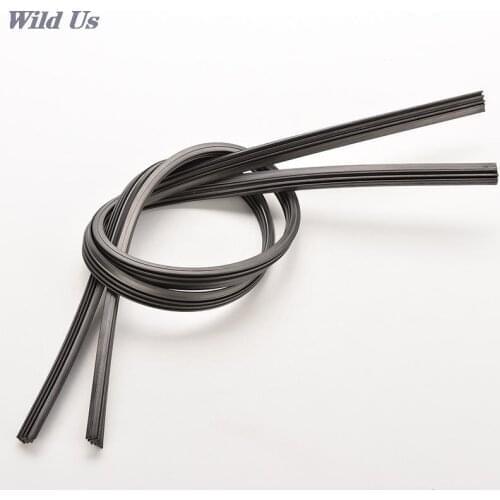 1pair=1pc split 2Pcs 28'' 26'' 24''Car Bus Rubber Universal Bracketless Frameless Windshield Wiper Wash Blade Refill Replacement