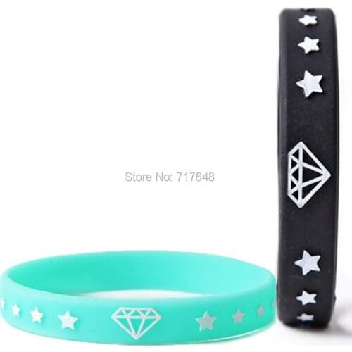 100pcs Embossed printed Bigbang wristband silicone bracelets free shipping by ePacket A