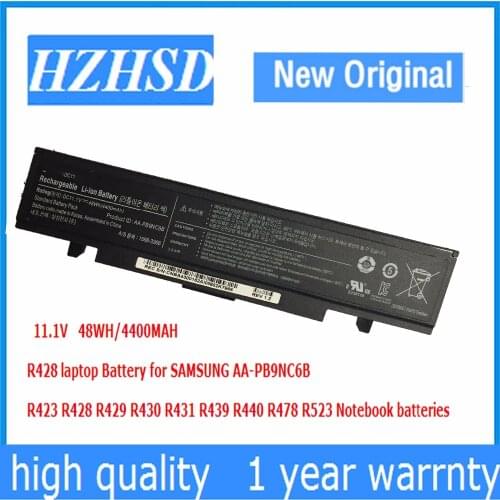 11.1v 48wh New Original AA-PB9NC6B Laptop Battery for SAMSUNG AA-PB9NS6B NP355V5C AA-PB9NC6W R428 R429 R430 R467 R528 R530
