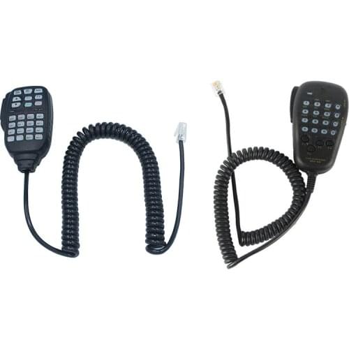 2 Pcs Microphone : 1 Pcs HM-133 Mic Speaker Handheld Shoulder Mic for Icom Radio IC-207H IC-880H & 1 Pcs DTMF MH-48A6J Hand Mic