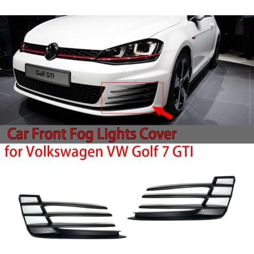 2PCS Car Front Fog Lights Cover For 2014-2017 for Volkswagen VW Golf 7 GTI Fog Lamp Hood frame Fog lamps