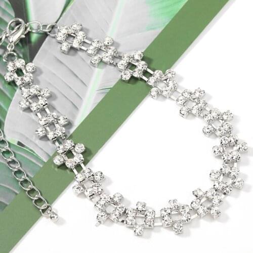 Pauli Manfi 2020 Fashion Exaggerated Metal Rhinestone Necklace Womens Popular Clavicle Chain Banquet Sweater Chain