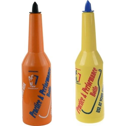 2x Flair Bartender Bartending Practice Bar Pub Bottle Wine Cocktail Shaker - Yellow & Orange