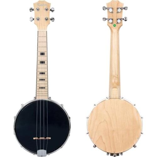 Kmise 4 String Banjo Ukulele Uke Concert 23 Inch Maple Wood 4 String Musical Instruments