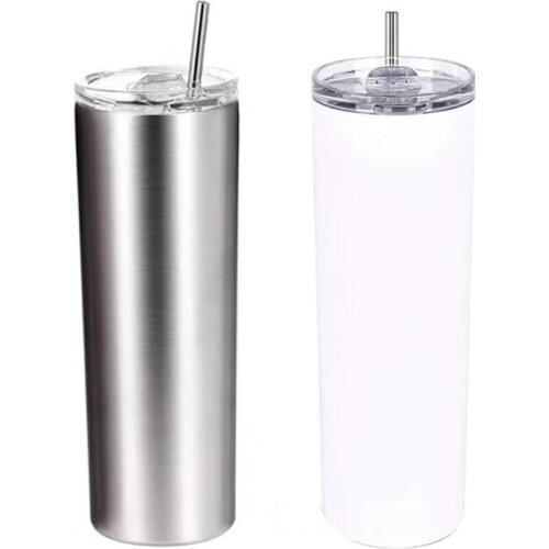 60%HOT20OZ Water Cup Eco-friendly Double Layer Stainless Steel Insulated Tumbler with Straw for Home