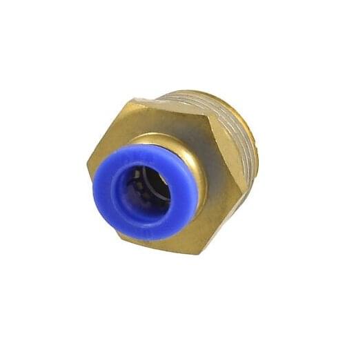 8mm Tube 1/2" Thread One Touch Pneumatic Quick Coupler Brass Connector