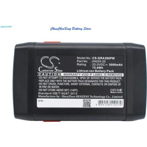 Cameron Sino 3000mAh/5000mAh Battery 04025-20, 8838 for Gardena Accu-Spindelmaher 380 Li