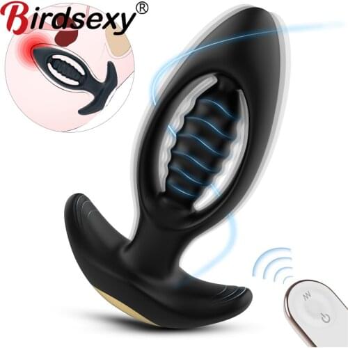 Men Prostate Massager Anal Toys Butt Plug Vibrator Silicone Male vibrator Erotic Sex Toys Wireless Remote Butt plug Gay