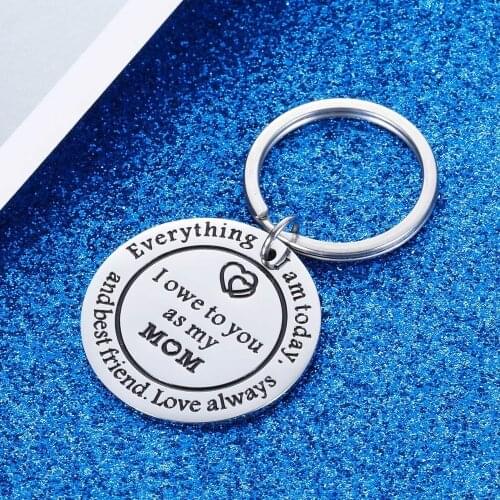 Thank You Keychains Mothers Day Key Chain Mom Gift for Birthday Wedding Appreciate for Mother Mama Stepmother from Daughter
