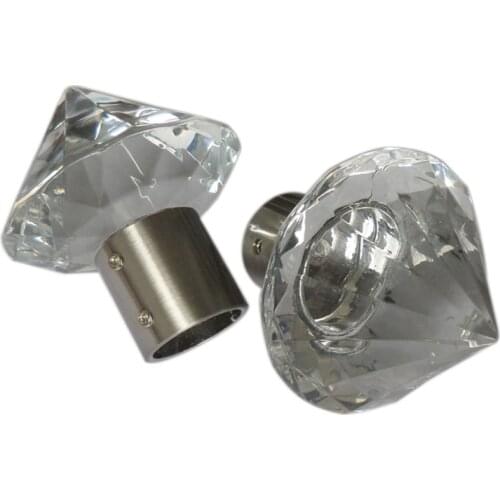 D20mm Curtain Rod Decorative Head Facette Spitze , Curtain Accessories Finials for Window Decoration