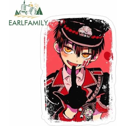EARLFAMILY 13cm x 9.2cm For Toilet Bound Hanako Kun Car Stickers Waterproof Fine Decal Cartoon Interesting Car Styling Decor