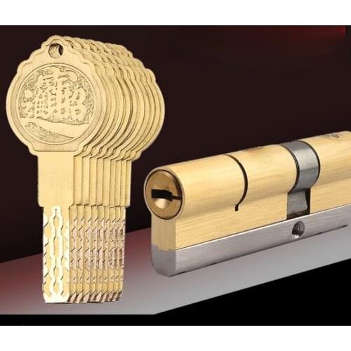 European American standard anti-theft door lock core Gate lock living room door lock cylinder stainless steel brass lock 10 keys