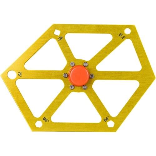 Angle Measuring Ruler, Aluminum Alloy Hexagon Ruler, Angle Template, Magnetic Cutting Board for Woodworking, Carpentry