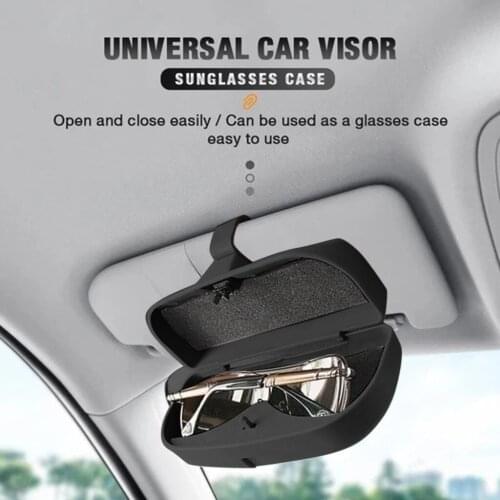 1Pcs Glasses Storage Box Universal Car Sun Visor Sunglasses Case Holder Glasses,Bill Cage Storage Box Sundries Parts Storage