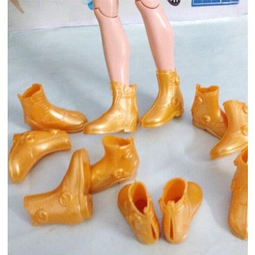 O for U Doll Accessories Wholesale 20Pairs/lot New Short Boots For Male Monster Dolls 12'' Ken Casual Shoes Orange Color Toy