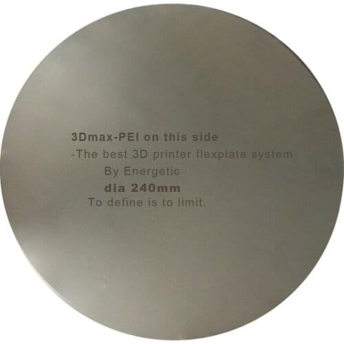 Circular magnetic PEI board upgrade 3D printer Kossle panel 240mm flexible hot plate easy to remove