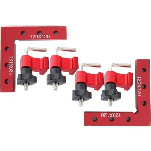 90 Degree Right Angle Positioning Ruler L Shaped Woodworking Panel Fixing Clamp 120x120mm120X120MM