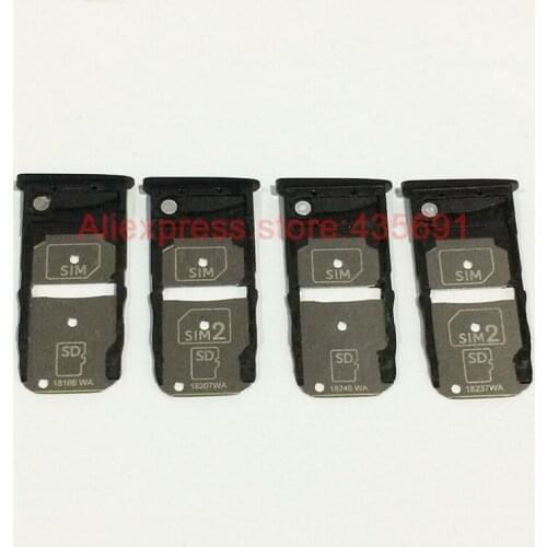 10Pcs/lot Original Single Dual Nano Sim Card Tray Holder Socket Micro SD Card Slot Tray For Motorola Moto Z3 Z3 Play XT1929