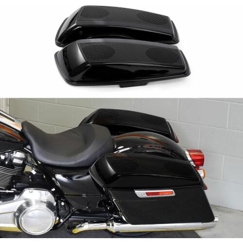Motorcycle Unpainted /Black Saddlebag Lids 5''x7'' Speakers For Harley Touring Electra Glide Road Glide Street Glide 2014-2021