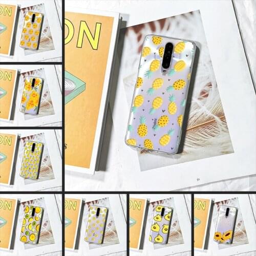 Soft For Redmi 9a 10x K30i Back Cover Silicone Transparent Yellow Pineapple Phone Case For Redmi Note 8 9s 8t 8a K30 9 Pro