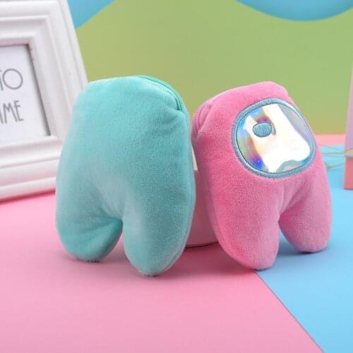 Soft plush cartoon womens coin purse cute spaceman zipper children girl coin purse USB wired headset lipstick mini bag hook