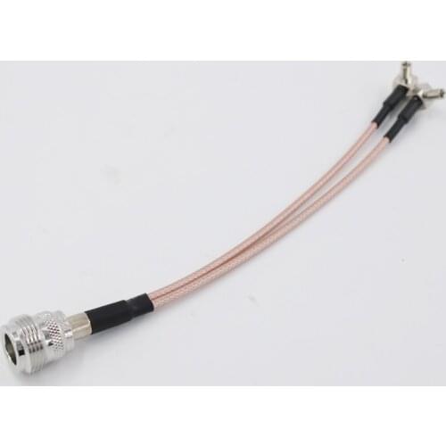 N female to 2 TS9 connector 3G 4G LTE Antenna connector Splitter Combiner RF Coaxial Pigtail Cable