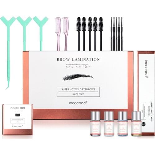 Brow Lift Kit Eyebrow Lamination Set with Eyelash Brushes Combs Film Brow Perm Kit Eyebrows Lifting Styling Kit Long-lasting