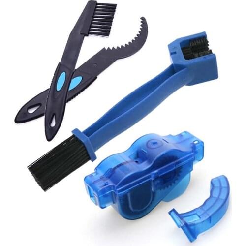 New Motorcycle Bike Bicycle Chain Cleaner Machine Brushes Scrubber Tool kit Cycling Clean Wash