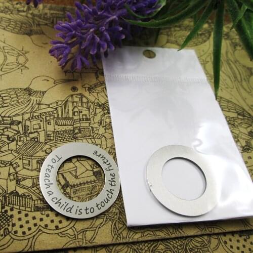 20pcs--"To teach a child is to touch the future"stainless steel charms more style for choosing DIY Charms for teacher 25*15mm
