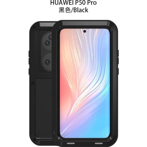 Metal Cover Shockproof Phone Case For Huawei P50 Pro Case 360 Armor Heavy Duty Protection Luxury TPU Silicon Cases Coque Funda