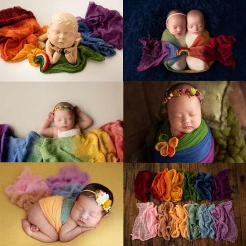 Newborn Photography Props Backdrop Blanket Baby Infant Swaddle Wrap Sleeping Bag