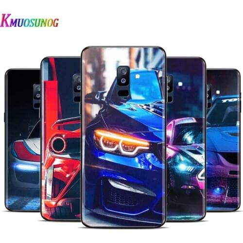 Luxury Car Line Art For Samsung Galaxy A3 A5 A6 A7 A8 A9 A6S A8S A9S Star Plus 2016 2017 2018 Black Silicone soft Phone Case
