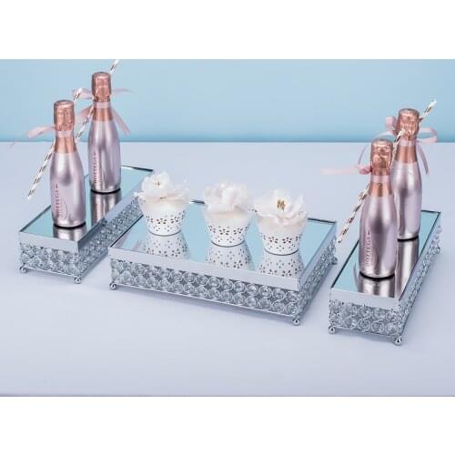 Silver tray European cake tray cake shelf dessert table decoration decoration wedding dessert display stand