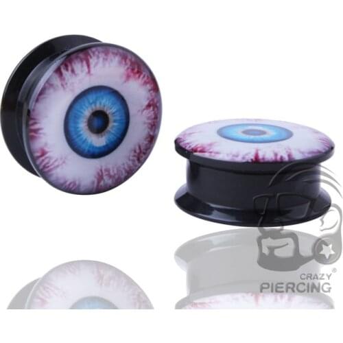 Eyes Screw Ear Plug Fashion Earring Acrylic Ear Tunnel Gauge Body Expander Piercing Jewelry