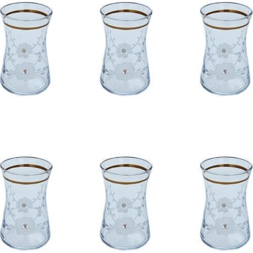 Turkish Tea Natural Decor 6 PCs Arabic Tea Cup Geleneksiel Turkish Arabic Tea Cherry Flower Patterned Orient British Five Tea quen Size