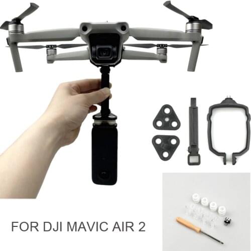 Extended Bracket Holder for DJI Mavic Air 2 Accessories Upper Mount Adapter for 360 Panorama Camera Insta360 One X GoPro 8