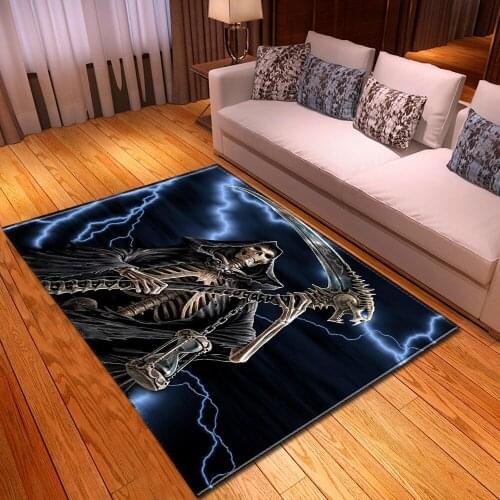 Terror 3D Skull Print Carpets For Living Room Bedroom Area Rugs Soft Flannel Halloween Wholesale/dropshopping Decor Party Carpet