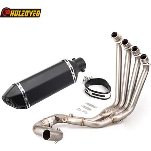 CBR650 CBR650F CB650F 14-18 Motorcycle Exhaust Full System Carbon Look Motorbike Muffler Exhaust Head Pipe for CBR650 CBR650F